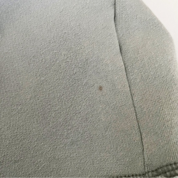 Abercrombie & Fitch Terry Pullover Top Womens Size M Green Boxy Tie Back Raw Hem - Picture 5 of 7